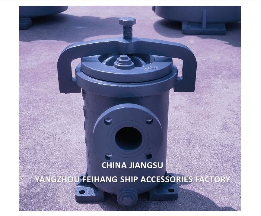 CHINA SUPPLY JIS F7209 MARINE SIMPLEX FUEL STRAINER & MARINE SINGLE FILTER CAST IRON BODY STAINLESS STEEL FILTER ELEMENT