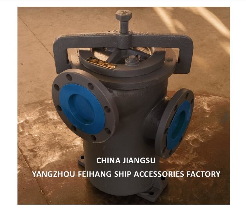 CHINA SUPPLY JIS F7209 MARINE SIMPLEX FUEL STRAINER & MARINE SINGLE FILTER CAST IRON BODY STAINLESS STEEL FILTER ELEMENT