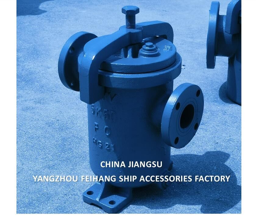 CHINA SUPPLY JIS F7209 MARINE SIMPLEX FUEL STRAINER & MARINE SINGLE FILTER CAST IRON BODY STAINLESS STEEL FILTER ELEMENT