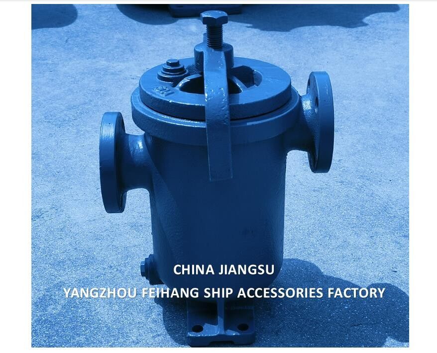 CHINA SUPPLY JIS F7209 MARINE SIMPLEX FUEL STRAINER & MARINE SINGLE FILTER CAST IRON BODY STAINLESS STEEL FILTER ELEMENT