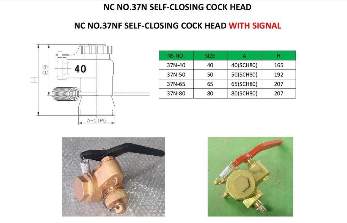 Thread Connection CB Design NS NO.37N-40 Self Closing Gate Valve for Ship Accessory