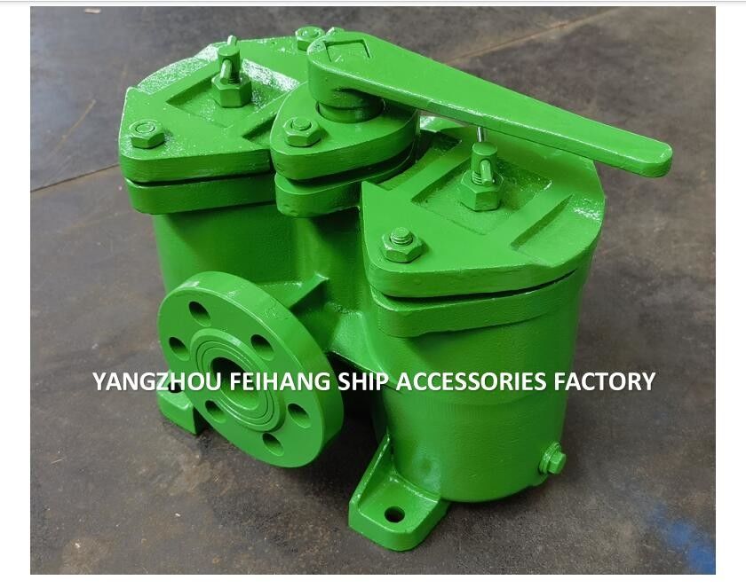 Marine Double Oil Filter And Duplex Low Pressure Oil Filter AS25-0.40/0.22 Cb/T425-94 Cast Iron Body With Filter Elemen