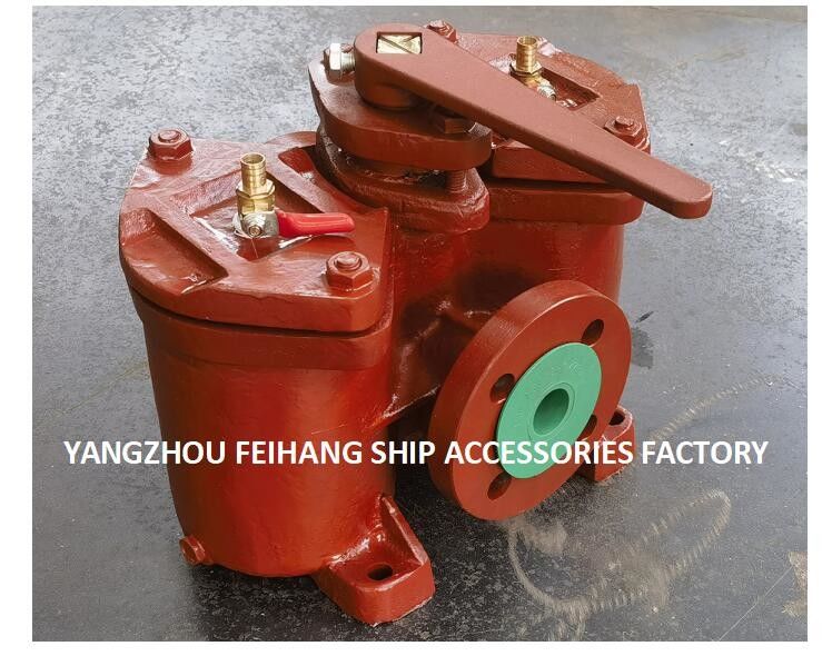 Duplex Oil Filters Model:AS32-0.40/0.22 Cb/T425-94 For Lube Oil Pump,Straight Type,Cast Iron Body,With Filter Element,