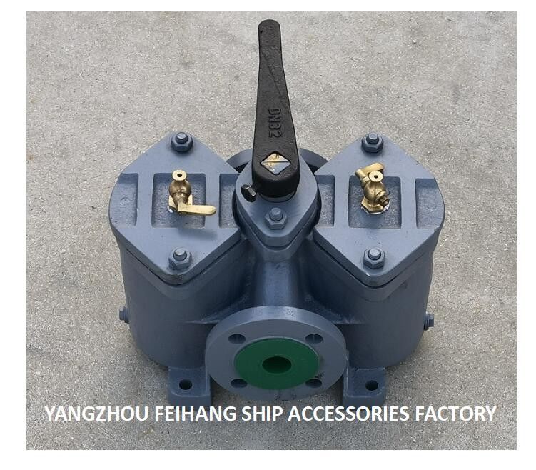 Duplex Oil Filters Model:AS32-0.40/0.22 Cb/T425-94 For Lube Oil Pump,Straight Type,Cast Iron Body,With Filter Element,