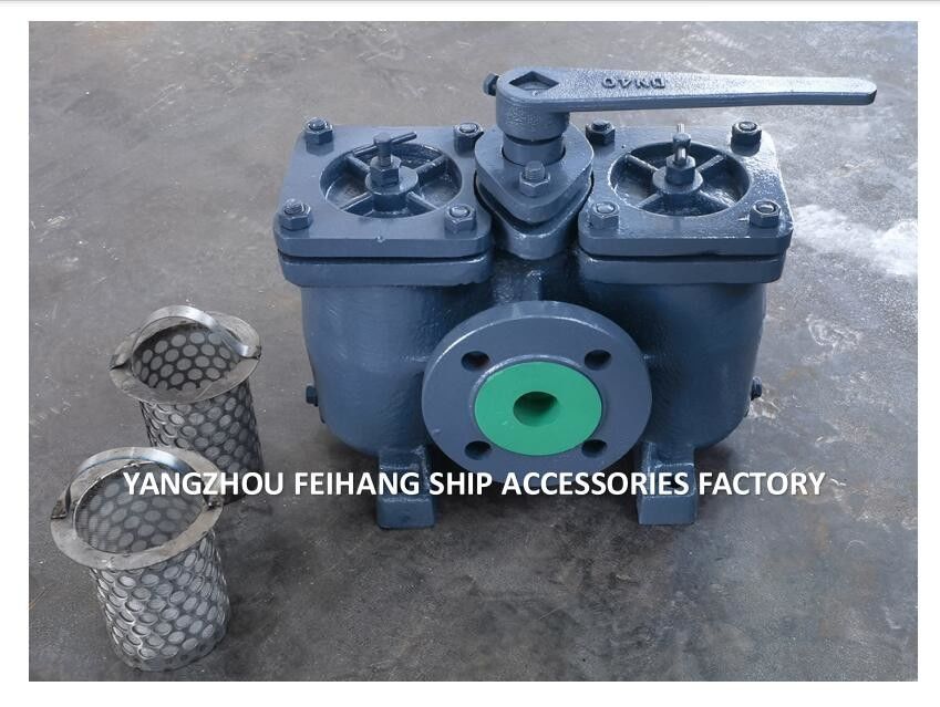 Technical Parameter Table For AS40 CB/T425 Duplex Oil Filter Double Oil Strainers Cast Iron Body With Filter Element