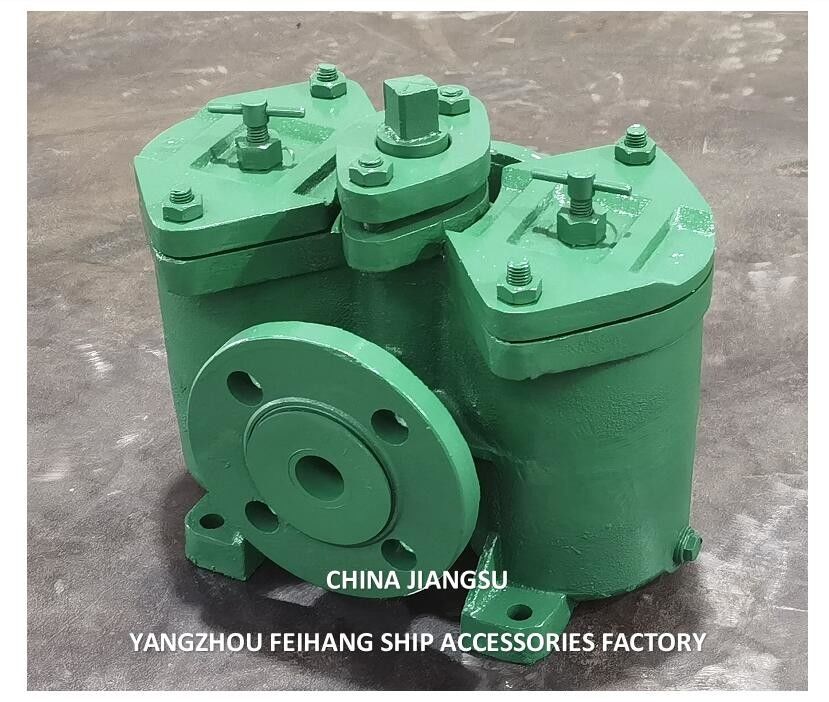 DUPLEX FUEL FILTER INCLUDING FILTER ELEMENTS MODEL A32-0.25/0.16 CB/T425-94 FLANGE TO FLANGE -195mm FLANGE OD 113