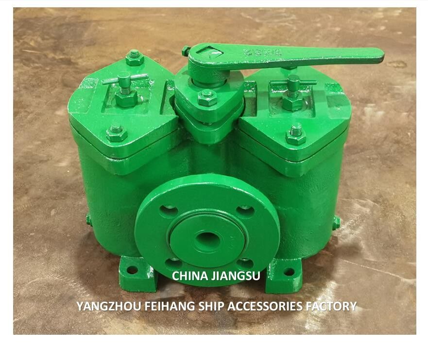 DUPLEX FUEL FILTER INCLUDING FILTER ELEMENTS MODEL AS32 CB/T425 FLANGE TO FLANGE -195mm FLANGE OD 120 FLANGE PCD-90m