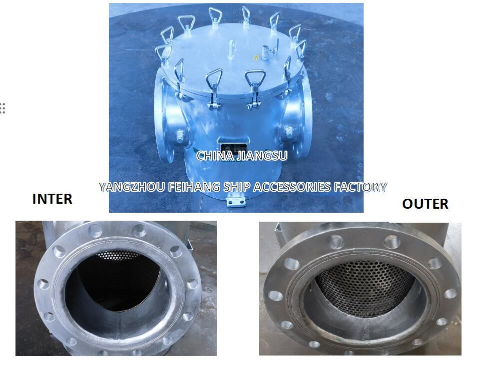 Simplex Sea Water Strainer Housing Model AS250 CB/T497-1994 Carbon Steel Body With Variable Stainless Steel Filter