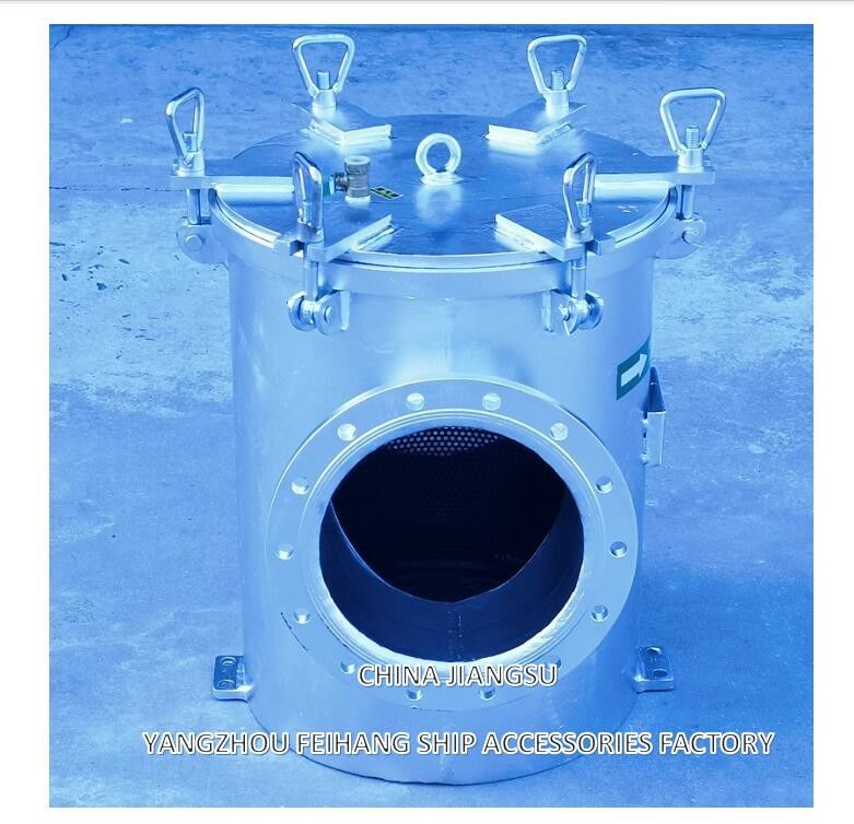 Marine Coarse Water Filter Model AS250 CB/T497 Carbon Steel Galvanized Body, Stainless Steel Filter Cartridge,Mesh-8mm
