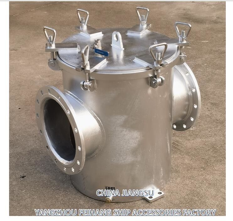 Marine Simplex Coarse Water Filter AS250 CB/T497-2012 Carbon Steel Body With Variable Stainless Steel Filter Element