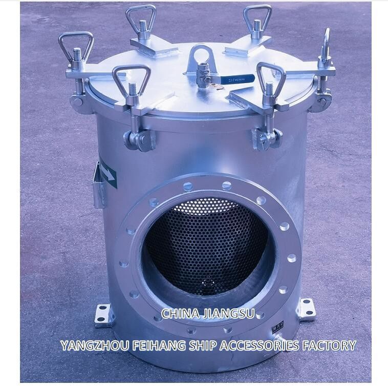 Marine Simplex Coarse Water Filter AS250 CB/T497-2012 Carbon Steel Body With Variable Stainless Steel Filter Element