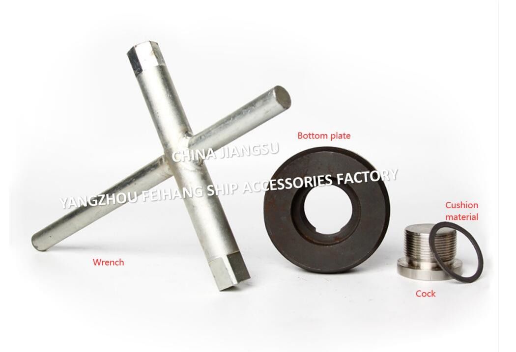 Ship'S  Bottom Plugs For Water Tank Model AW52-45N CB/T254-1997 With Stainless Steel Cock Carbon Steel Bottom Plate