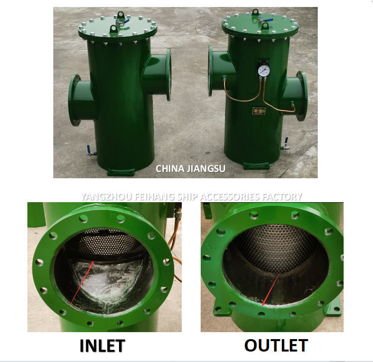 EINFACHFILTER SIMPLEX SINGLE OIL FILTER DN300 PN16 CAST STEEL BODY STAINLESS STEEL