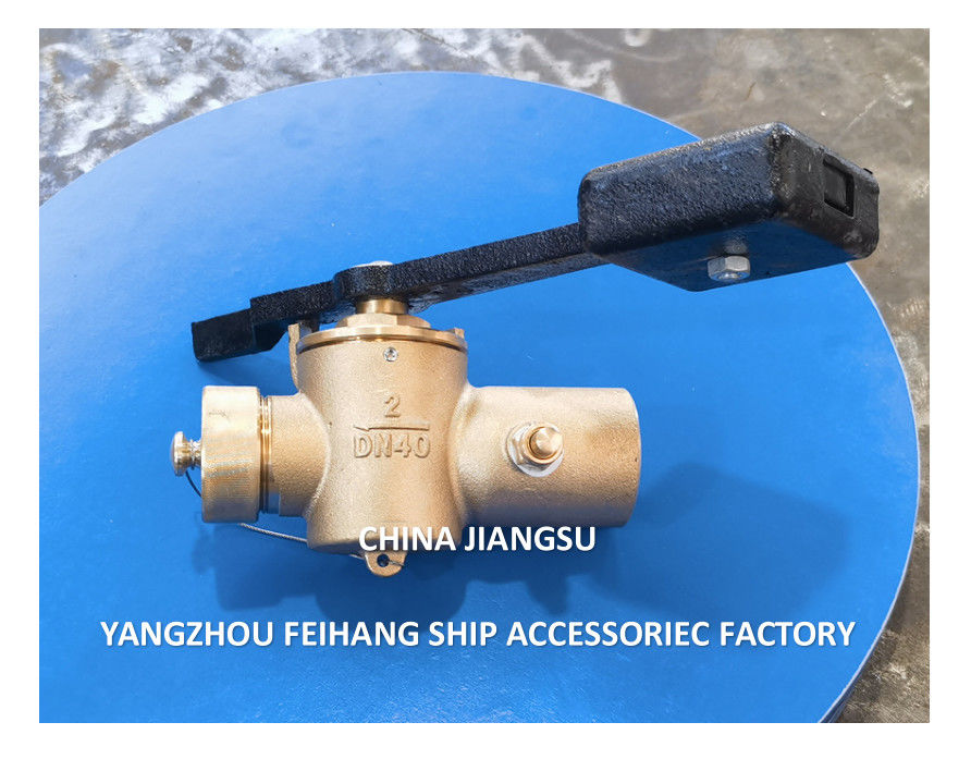 China Bronze Weighted Lever Self Closing Sounding Cock Threaded Bsp Model FH40 Cb/T3778-1999