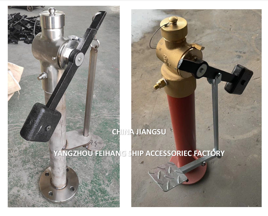 CB/T3778-1999 Self-Closing Valve With Foot Pedal  For Sounding Pipe Threaded Ends Withbrinze Weighted Lver