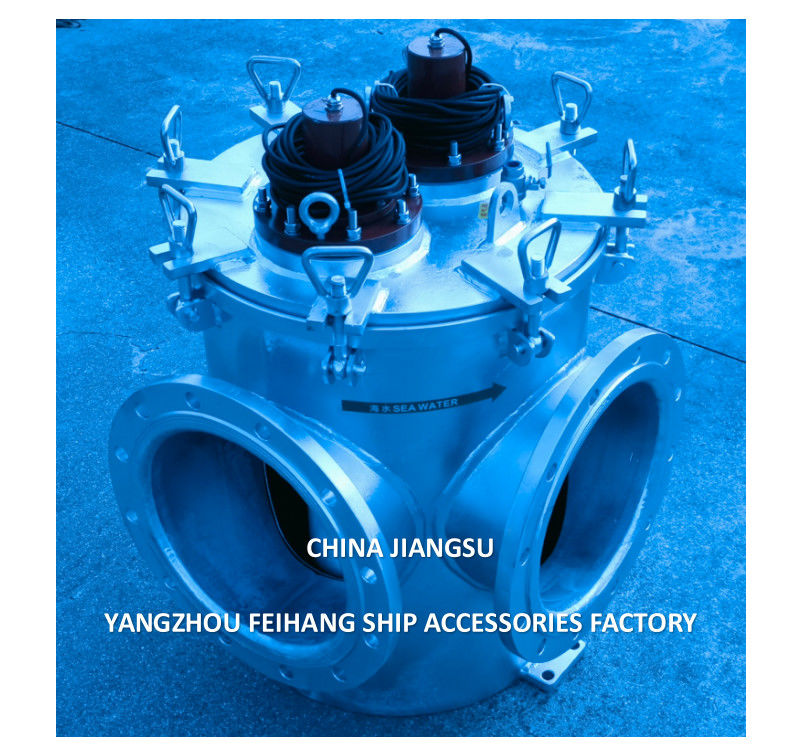 Marine Seawater Filters Model BLS300 CB/T497-2012 Galvanized body carbon steel With MGPS Marine Growth Prevention System