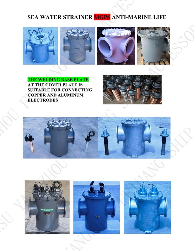Marine Seawater Filter With MGPS-Marine Growth Prevention System Model AS350 CB/T497-2012