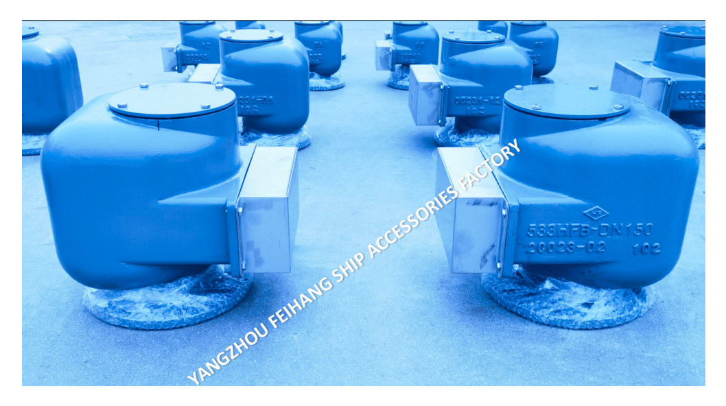 FLANGE CAST IRON 533HFB-150A MARINE AIR VENT HEAD FLOAT TYPE FOR BALLAST TANK BREATHABLE CAP WITH FIRE NET