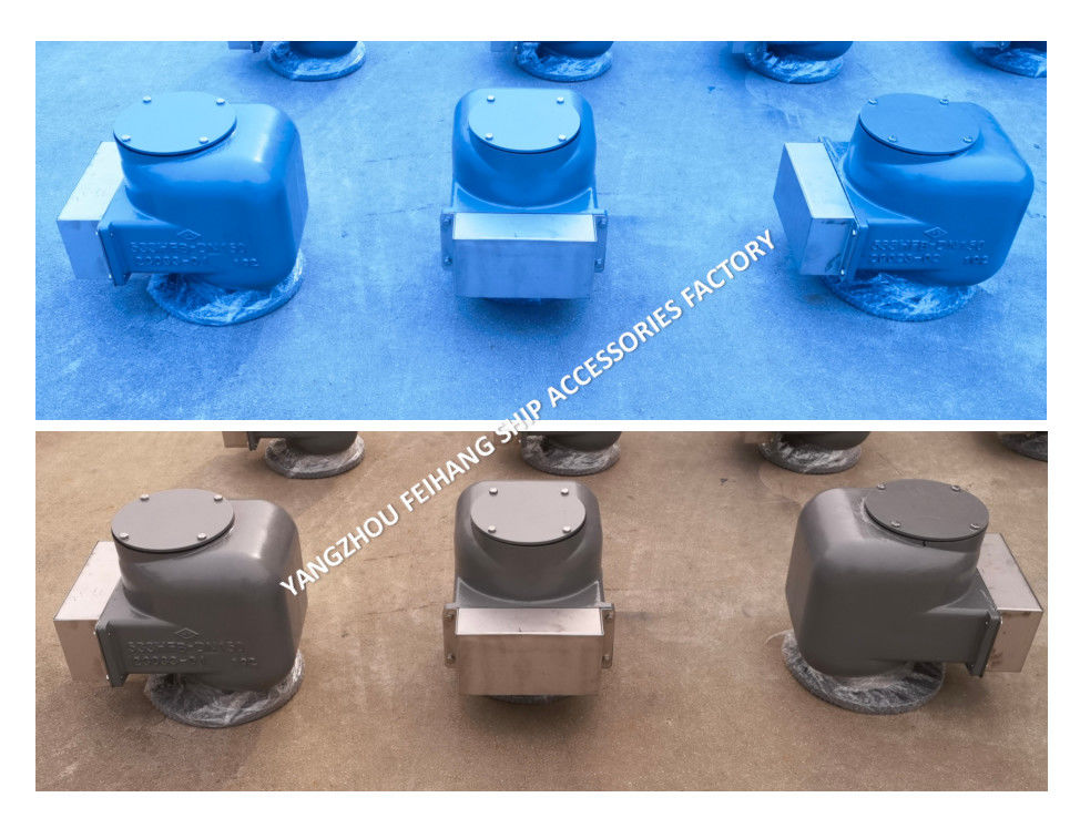 NODULAR CAST IRON MARINE AIR VENT HEAD MODEL 533HFB-150A MEDIUM GRAY FOR BALLAST TANK FLOAT TYPE