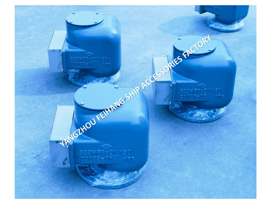 FLANGE CAST IRON 533HFB-150A MARINE AIR VENT HEAD FLOAT TYPE FOR BALLAST TANK BREATHABLE CAP WITH FIRE NET