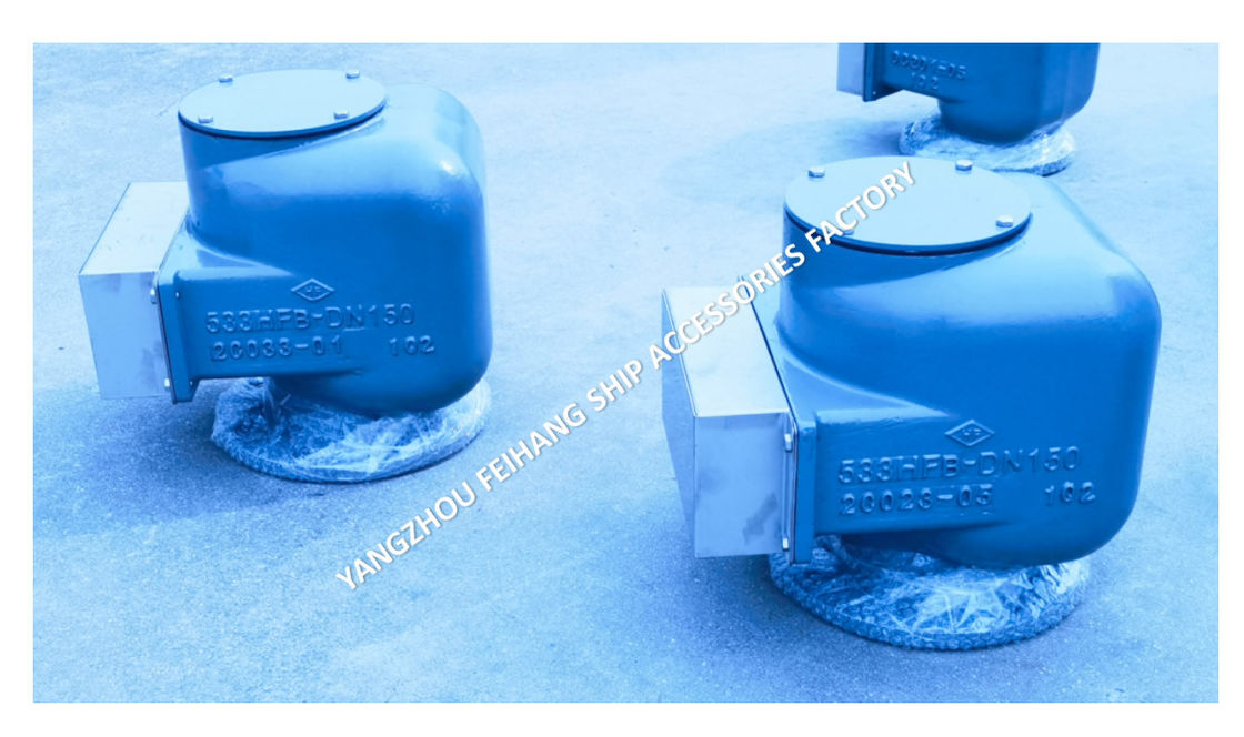 FLANGE CAST IRON 533HFB-150A MARINE AIR VENT HEAD FLOAT TYPE FOR BALLAST TANK BREATHABLE CAP WITH FIRE NET