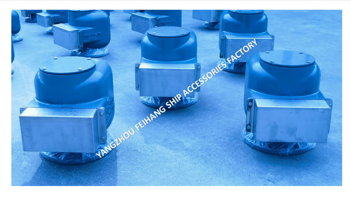 FLANGE CAST IRON 533HFB-150A MARINE AIR VENT HEAD FLOAT TYPE FOR BALLAST TANK BREATHABLE CAP WITH FIRE NET
