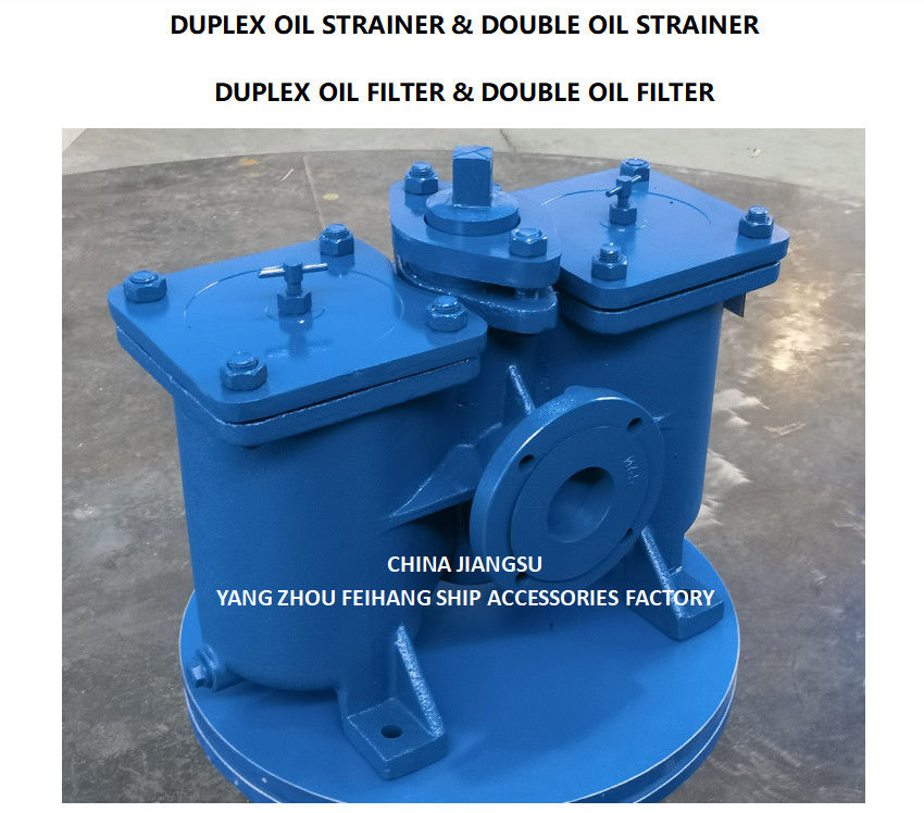LOW PRESSURE DUPLEX OIL STRAINER MODEL AS65 CB/T425 CAST IRON BODY WITH STAINLESS STEEL FILTER CARTRIDGE