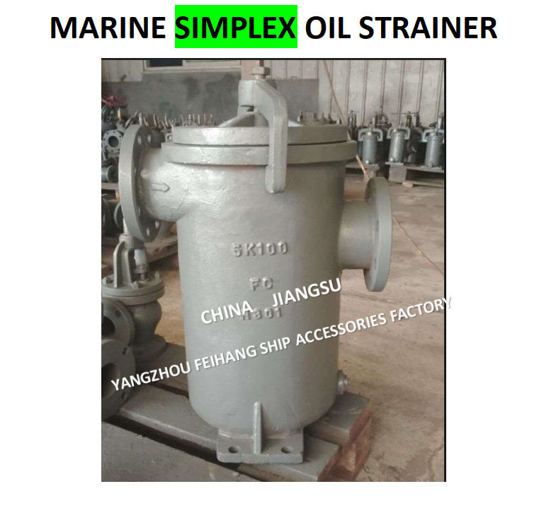 JIS F7209 Single Oil Filter 5K-100A Body - Cast Iron And Filter - Stainless Steel