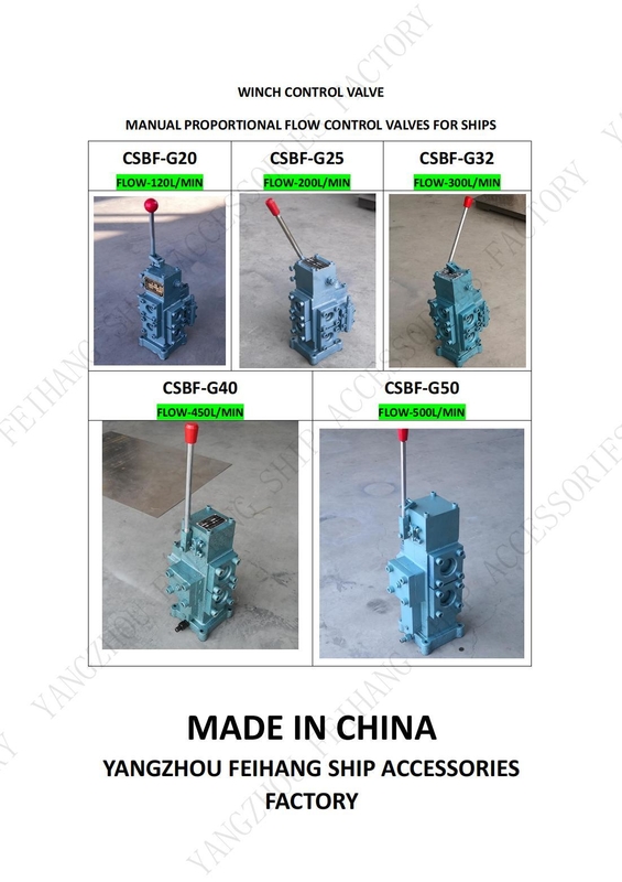 Winch Control Valve Block With Inlet/Outlet Port Size 20a-50a In Blue And Green For Optimal Operation Performance Efficiency