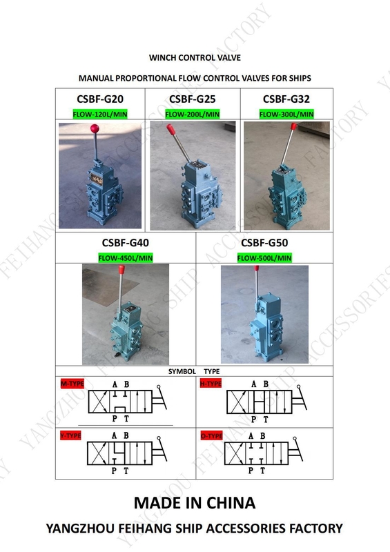 How Tow Order For Winch Control Valve Model CSBF-G40 &  Hydraulic Control Valve Model CSBF-G40