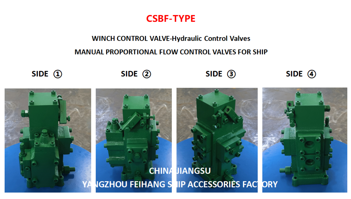 View From Different Angles For Manual Proportional Flow Control Valves & Winch Control Valve &  Hydraulic Control Valve &