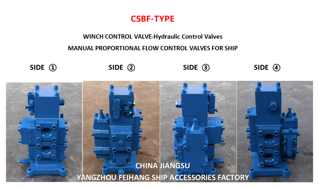 View From Different Angles For Manual Proportional Flow Control Valves & Winch Control Valve &  Hydraulic Control Valve &