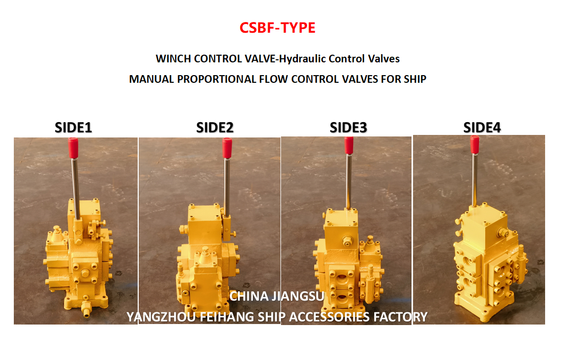 View From Different Angles For Manual Proportional Flow Control Valves & Winch Control Valve &  Hydraulic Control Valve &
