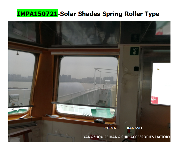Marine Solar Shade roller blind & Marine Solar screen roller type blind with cassette box- Blin for the vessel’s bridge window
