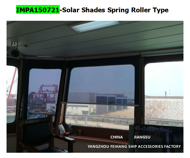 Marine Solar Shade roller blind & Marine Solar screen roller type blind with cassette box- Blin for the vessel’s bridge window