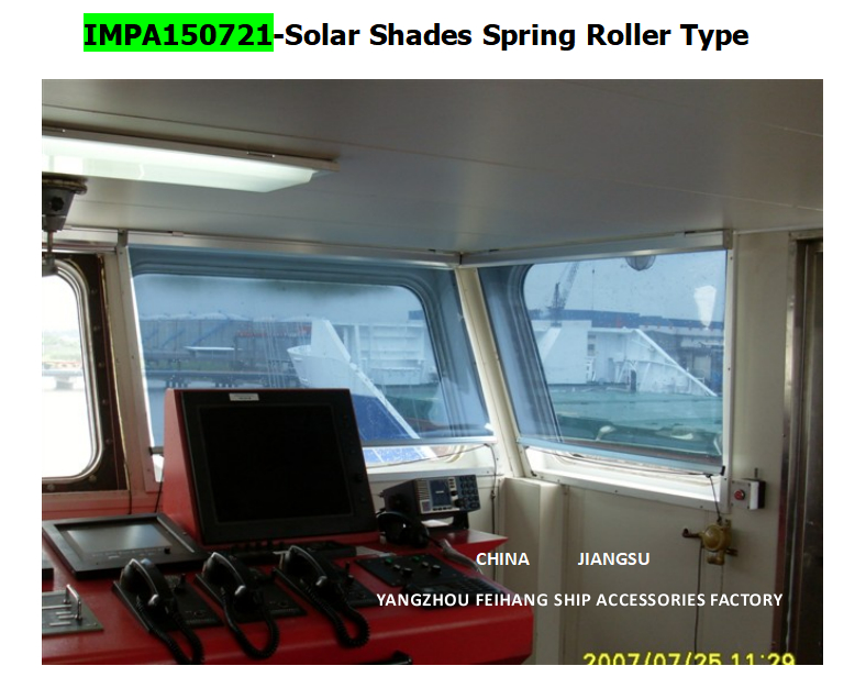 Marine SunShade roller type blind  & Marine Sunshade SunScreens roller blind with cassette box- for Navigation Bridge Windows