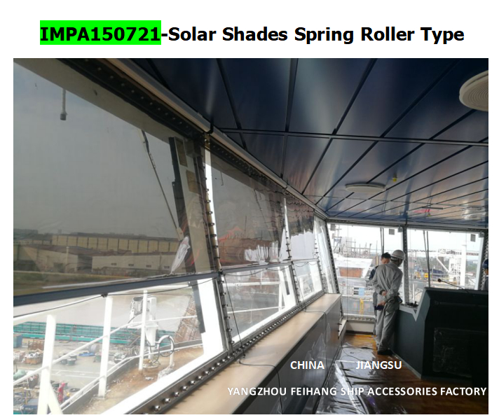 shipbuilding SunShade roller type blind  & shipbuilding Sunshade SunScreens roller blind with cassette box- for Navigation Bridge Windows