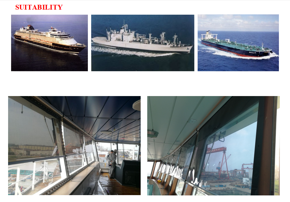 Marine Solar Shade Roller Blind With Cassette Box- Blind Curtain Box - Aluminum Alloy Film - Silver
