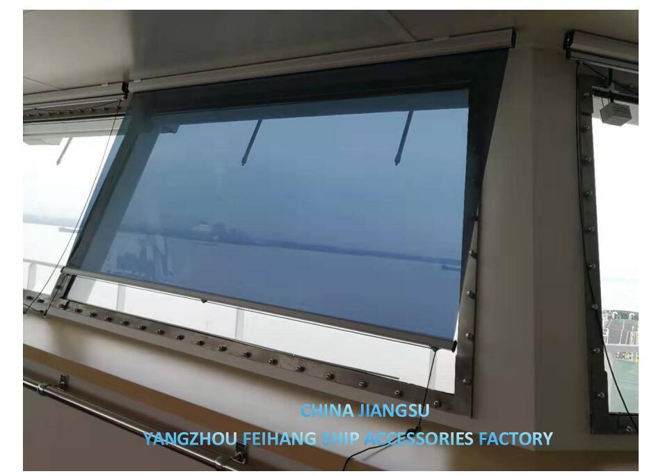 Marine Solar Shade Roller Blind With Cassette Box- Blind Curtain Box - Aluminum Alloy Film - Silver