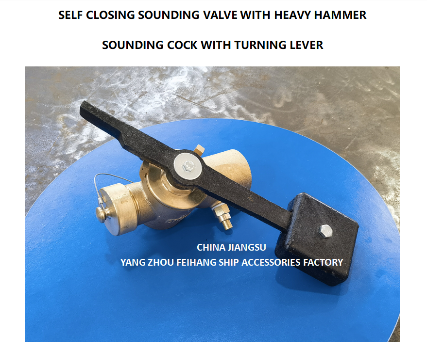 China Sounding Self-Closing Valve FH-40A CB/T3778 Supplier - FeiHang Marine PN2.5 Material - Copper  with BSP internal thread end and 360° rotating rod