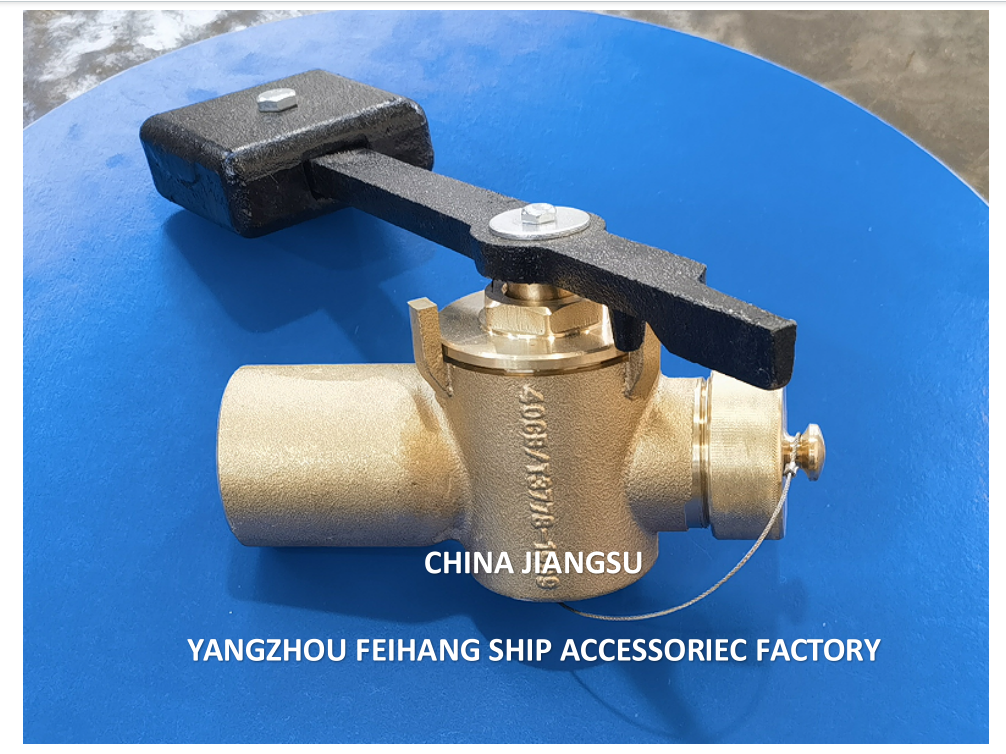 SOUNDING SELF-CLOSING VALVE MODEL FH-40A CB/T3778 For Sounding Pipe PN2.5 Material - Copper  with BSP internal thread end and 360° rotating rod