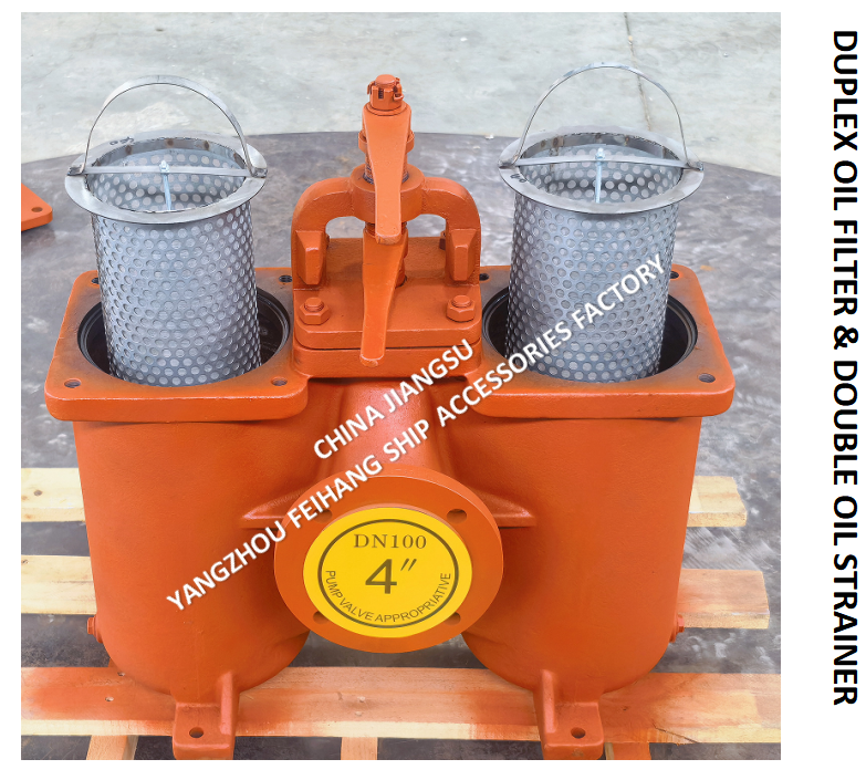 Parameter drawing For Duplex Oil Strainers FH16100 CBT425& Double Oil Filter Model-FH-AS100 CBT425，PN1,OD-220mm，PCD-180mm,Bolt-8-18mm