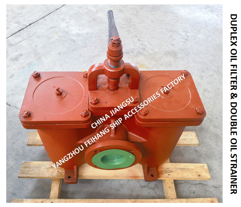Cast Iron Duplex Oil Strainer & Duble Oil Filter Model-DN100 CB/T425 Easy to operate with 2 conversion filter cartridges