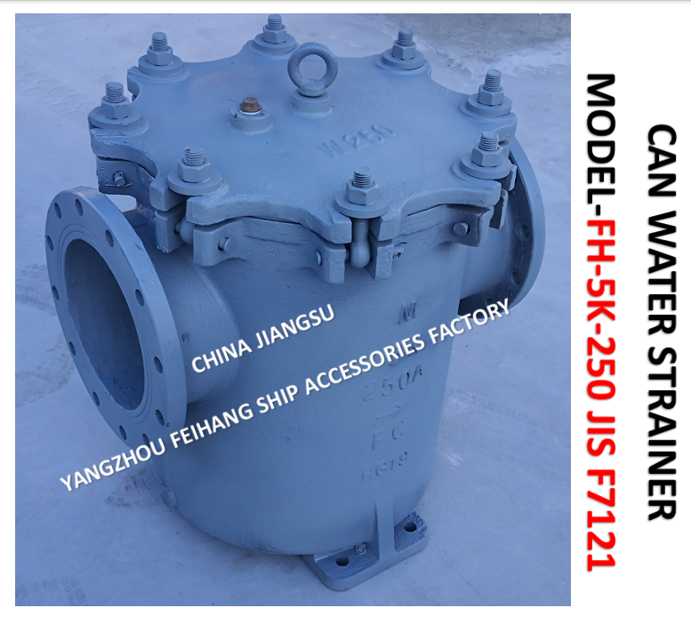 CAN WATER STRAINER JIS F7121 FH-5K-250A BRAND-FEIHANG BODY - CAST IRON FILTER CARTRIDGE - STAINLESS STEEL