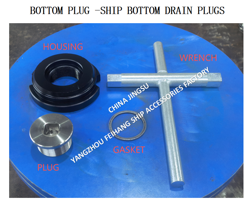 MARINE BOTTOM PLUG A52*2 FOR WATER TANK WITH ROLLED STL HOUSING,STAINLESS STEEL PLUG,NEOPRENE UBBER