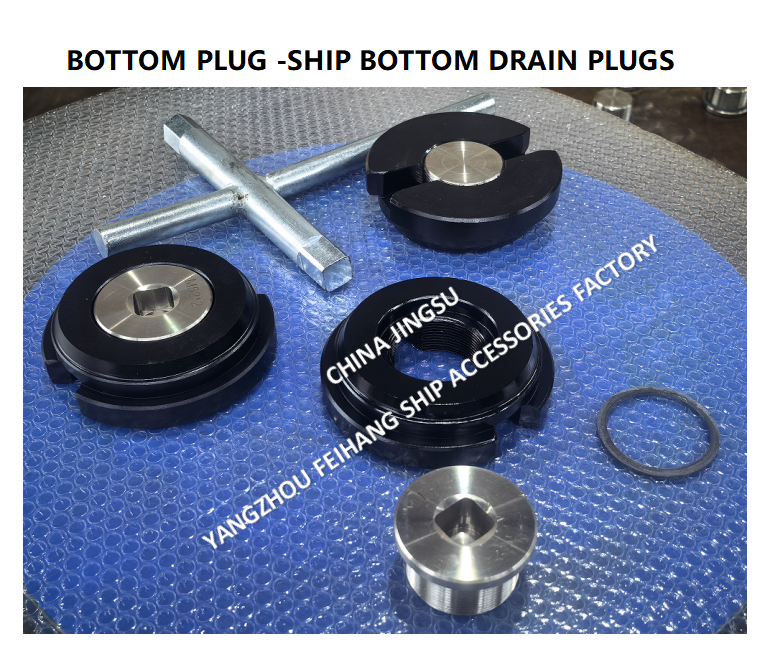 FEIHANG BAND SHIP BOTTOM DRAIN PLUGS M52*2 A-TYPE FOR WATER TANK WITH ROLLED STL HOUSING,STAINLESS STEEL PLUG,NEOPRENE UBBER