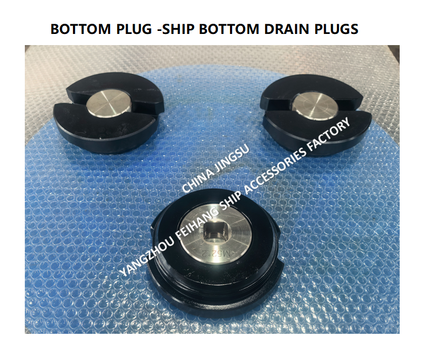 FEIHANG BAND SHIP BOTTOM DRAIN PLUGS M52*2 A-TYPE FOR WATER TANK WITH ROLLED STL HOUSING,STAINLESS STEEL PLUG,NEOPRENE UBBER