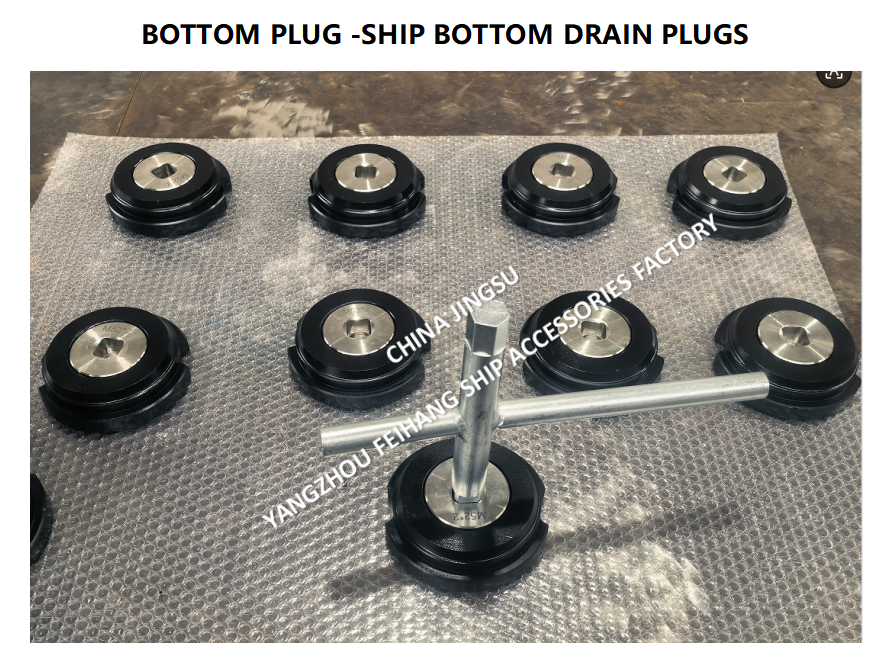 Technical Drawing For Ship Bottom Plug M52*2 A-Type For Water Tank With Rolled Stl Housing,Stainless Steel Plug,Neoprene Ubber