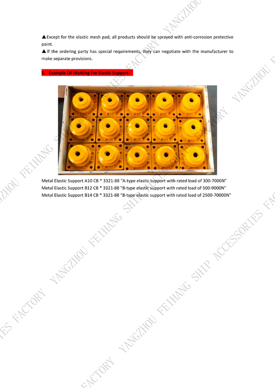 Technical Requirements For Metal Elastic Support CB * 3321-88 Base Material ZG35,Elastic mesh cushion Material SUS316L