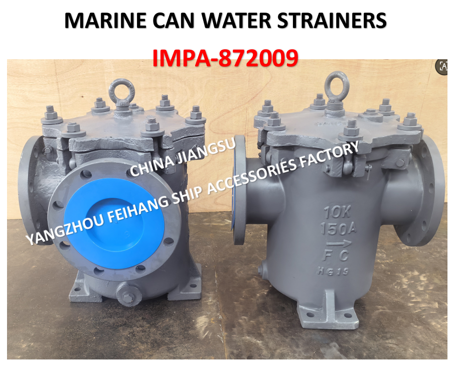 Mariner Strainer - Can Water Filter 10K-150A LA-TYPE JIS F7121 Body - cast iron, stainless steel filter cartridge